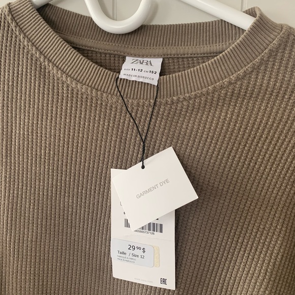 Zara long sleeve ribbed shirt size children’s 12. - Picture 2 of 4